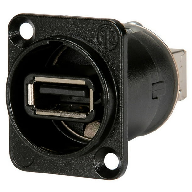 NAUSB-W-B - USB Connectors USBA-USB B A Adapter Fdthru Black, Pack of 10 
